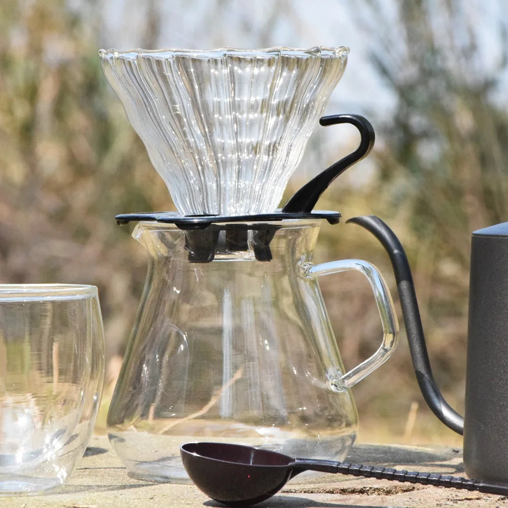 Outdoor Hand Brew Coffee Maker Set, Cafeteira de viagem com saco de armazenamento, Copo de filtro, Combinação Pour-Over Kettle