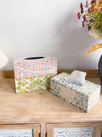 Ahunderjiaz-Caixa de tecido de concha colorida criativa, organizador de tecido, sala de estar, enfeites de mesa, decoração de casa