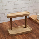 1pc prateleira de armazenamento de madeira 2 camadas organizador de mesa prateleiras de exibição de mesa penteadeira rack de armazenamento de cosméticos