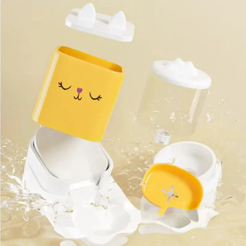 Alimentador automático para gatos com grande capacidade Pet Drinking Bowl Balde de armazenamento de alimentos Fácil de limpar Acessórios para cães