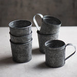 Mini copo de ferro para flores, copo retrô de metal pequeno com alça, vaso de plantas, adereços para fotografia, ferramentas de decoração para casa