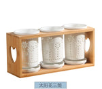 Conjunto de hashis de cerâmica, conjunto multifuncional de tubos para armazenamento de colher, hashi e garfo caixa de armazenamento de cozinha