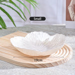 Ahinderjiaz-Bandeja De Flor De Cristal Nórdico, Placa De Salada De Frutas De Vidro Simples, INS Household Fashion Tableware Set, Home Acessórios