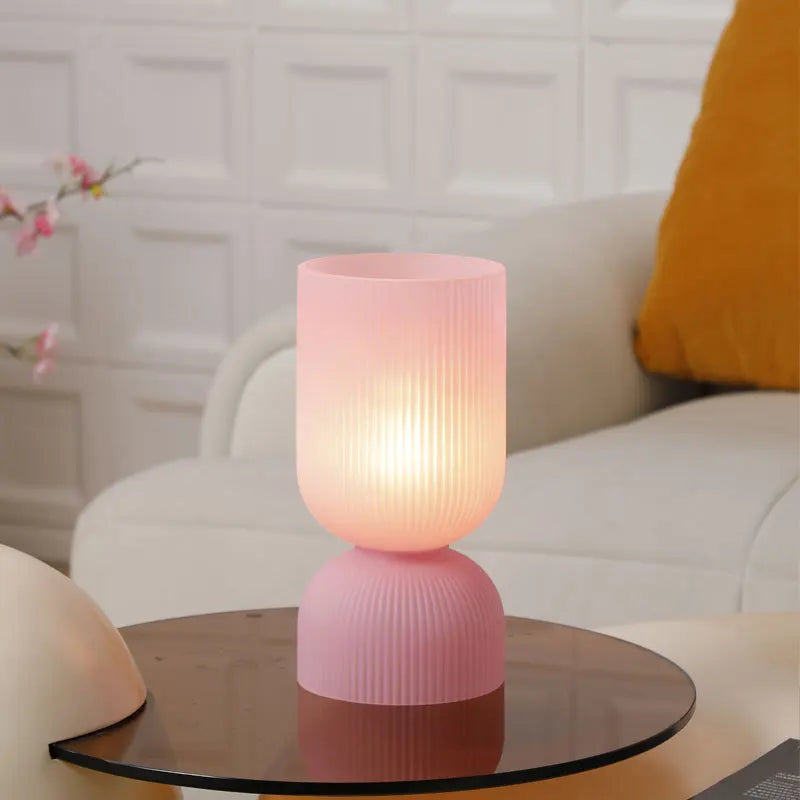 Lâmpada De Mesa De Vaso De Vidro Retro, Regulável, Romântico, Quarto, Cabeceira, Sala De Estar, Atmosfera Luz