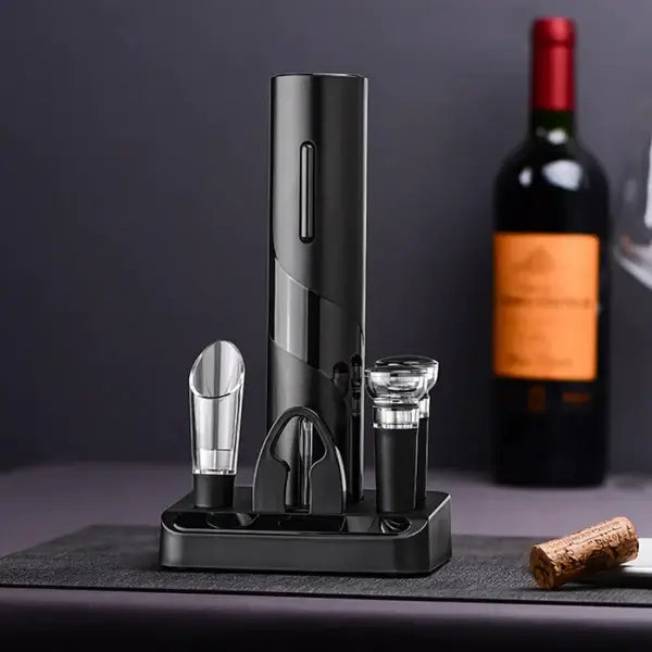 Abridor de Vinho Elétrico Multifuncional, Saca Rolhas, Cortador de Lacre, Abridor de Vinho USB, Saca Rolhas USB, Rolha a Vacuo, Saca Rolha Multifuncional, Derramador de Vinho