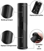 Abridor de Vinho Elétrico Multifuncional, Saca Rolhas, Cortador de Lacre, Abridor de Vinho USB, Saca Rolhas USB, Rolha a Vacuo, Saca Rolha Multifuncional, Derramador de Vinho