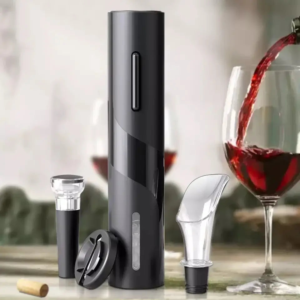 Abridor de Vinho Elétrico Multifuncional, Saca Rolhas, Cortador de Lacre, Abridor de Vinho USB, Saca Rolhas USB, Rolha a Vacuo, Saca Rolha Multifuncional, Derramador de Vinho