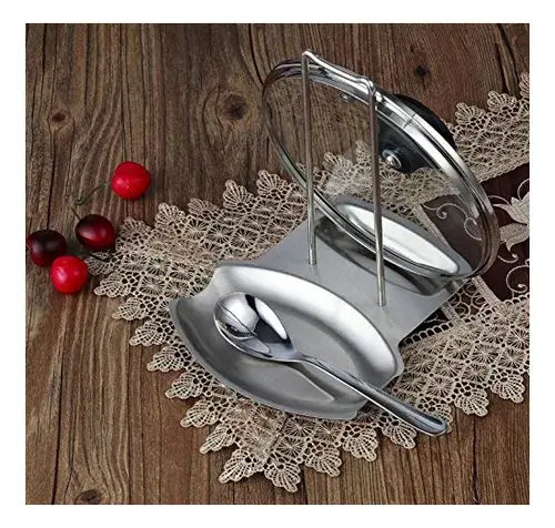 Suporte para Colher e Tampa de Panela Aço Inox. Suporte para Utensílios de Cozinha, Suporte para Tampas e Colheres, Suporte para Tampas de Panela, Suporte para Tampas, Suporte Para Cozinha, Suporte Multifuncional, Suporte em Aço Inox, Suporte de Colher, Porta Tampas e Colheres, Organizador de Utensílios em Aço Inox, Organizador de Tampas e Colheres, Organizador de Tampas, Organizador de Cozinha, Apoio para Colheres e Tampas, Loja Comprinha do Futuro