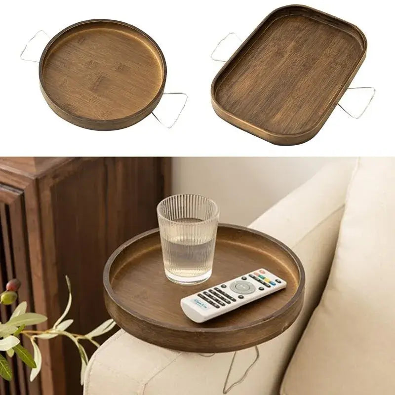 Bandeja de Apoio para Sofá clip-on, Bandeja Ajustavel, Bandeja Para Sofa, Mesa de Apoio, Mesa de Apoio Para Sofa, Bandeja de Apoio, Bandeja de Servir, Bandeja com Clipe, Mesa com Clipe, Suporte Para Sofa, Bandeja de Madeira, Bandeja Multiuso, Bandeja Decorativa, Loja Comprinha do Futuro