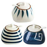 Estilo japonês tempero garrafa cerâmica saleiro cozinha recipiente de armazenamento de alimentos doméstico pimentão pimenta shaker dispensador de alimentos