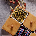 Criativo placa de lanche cerâmica branco dividir frutas secas caixa frutas lanches variedade combinação do agregado familiar molho sobremesa sushi placa