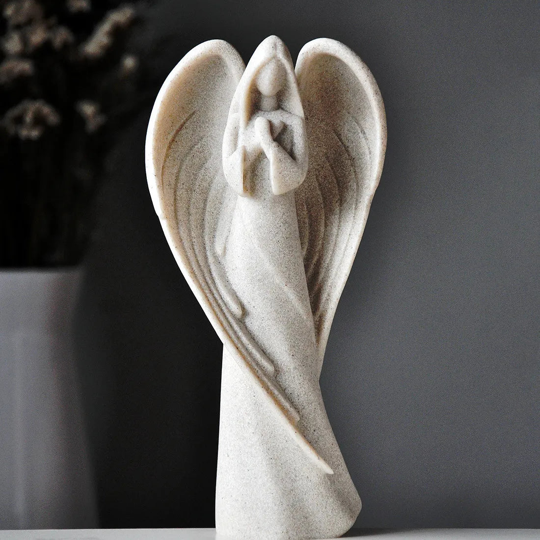 Escultura de Resina Retro Anjo Mãe