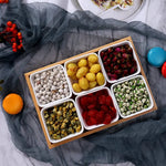 Criativo placa de lanche cerâmica branco dividir frutas secas caixa frutas lanches variedade combinação do agregado familiar molho sobremesa sushi placa