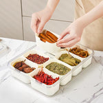 Caixa Organizadora de Geladeira Armário e Cozinha com Grade, Organizador de Cozinha, Organizador de Geladeira, Pote com Grade para Escoar, Caixa Transparente para Geladeira,Caixa para Armazenamento de Alimentos, Pote para Alimentos com Divisórias, Potes Transparentes para Geladeira, Loja Comprinha do Futuro