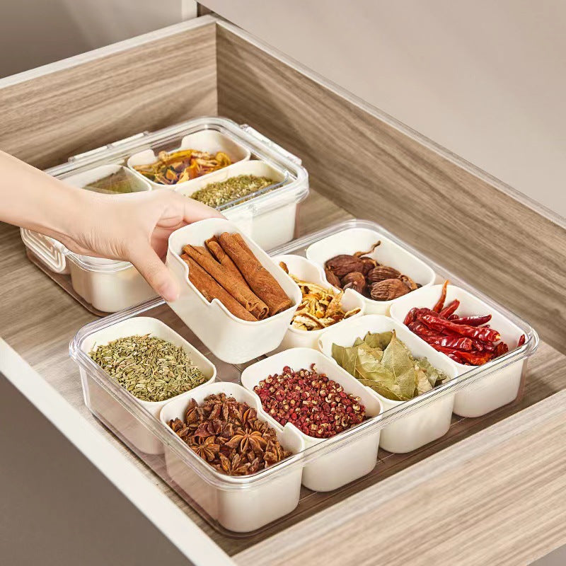 Caixa Organizadora de Geladeira Armário e Cozinha com Grade, Organizador de Cozinha, Organizador de Geladeira, Pote com Grade para Escoar, Caixa Transparente para Geladeira,Caixa para Armazenamento de Alimentos, Pote para Alimentos com Divisórias, Potes Transparentes para Geladeira, Loja Comprinha do Futuro