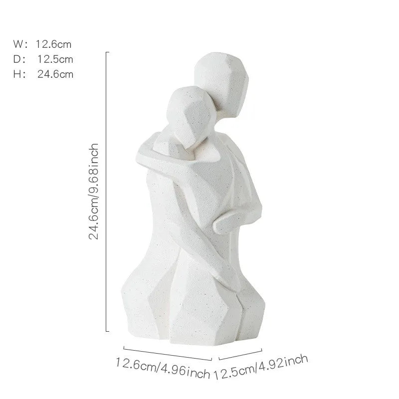 Vilead Cerâmica Casal Estátua Amante Figurines, Figurinhas Abstratas, Decoração Nórdica, Presentes De Casamento, Prateleira De Aniversário, Decoração Do Quarto