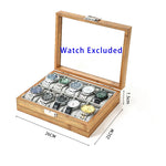 Caixa De Armazenamento Para Relógio De Pulso Para Mulheres e Homens, Caixa De Madeira Bammbo, Caixa De Coleção, 3,6,10, 12 Slots