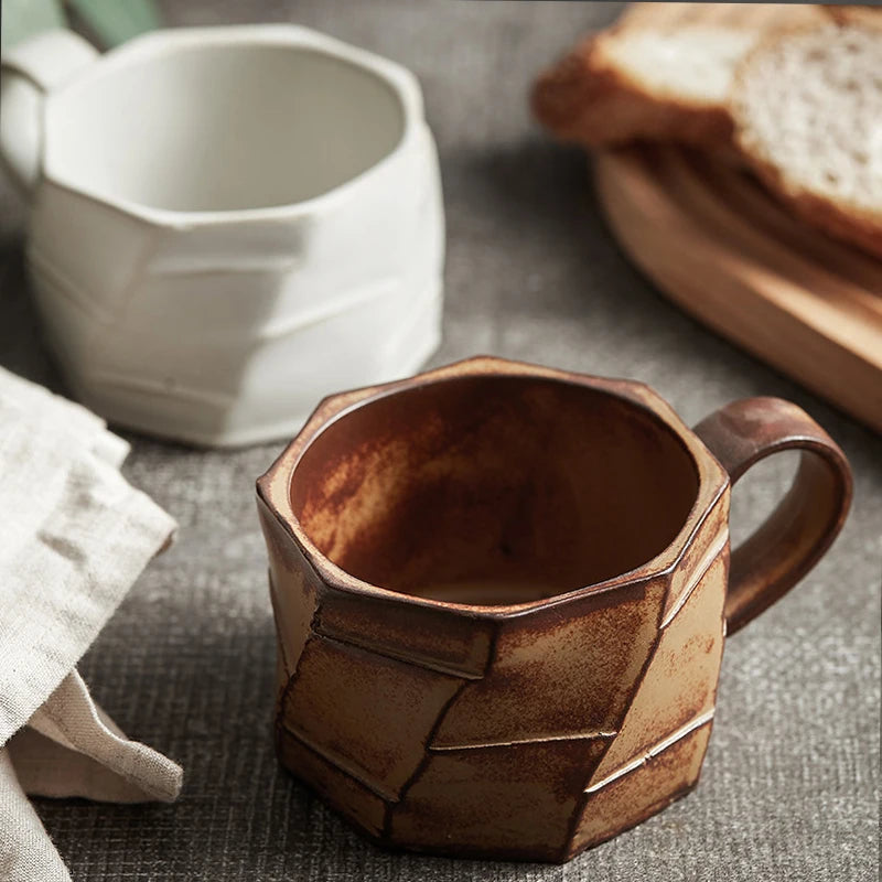 Japonês Retro Cerâmica Casal Xícara De Café, Latte Simples, Puxe Caneca De Flor, Copos De Chá, Doméstico