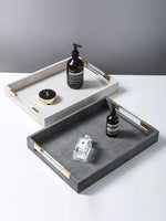 Bandeja de Couro Decoração Elegante