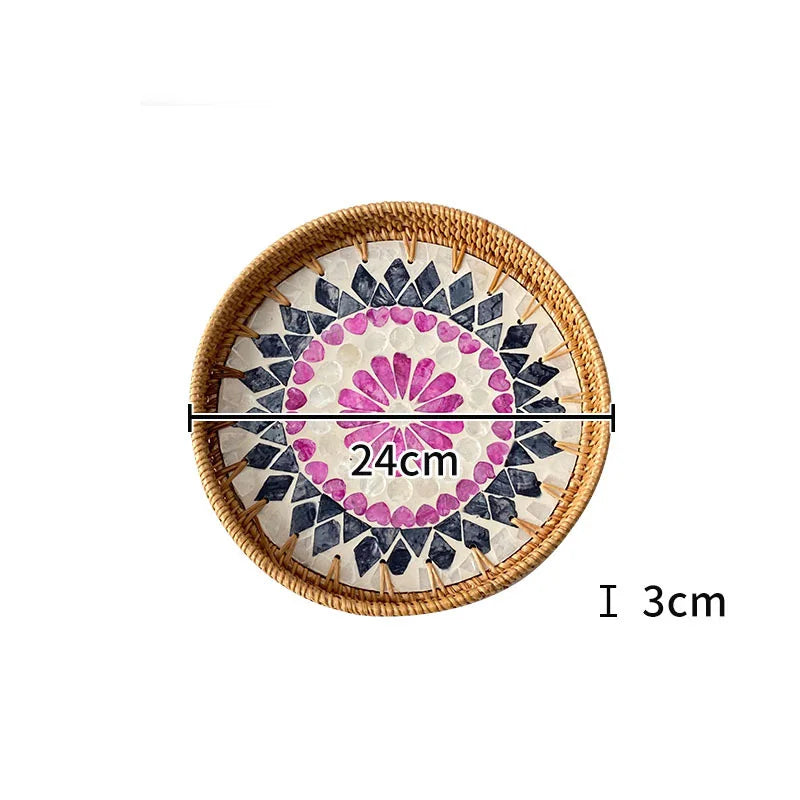 Nordic Natural Shell Bandeja Decorativa, Jóias, Difusor De Perfume, Bandejas De Exposição, Sala De Estar, Sala De Jantar, Armazenamento De Mesa, Casa