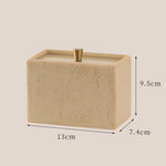 Estilo Wabi-Sabi Compartimentos Duplos, Cotonete Vintage, Porta Palito, Multi-funcional Desktop Storage, Home Decoratio