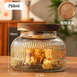 Vidro Selado Latas para Lanches Grãos Doces e Materiais Medicinais, Vintage Girassol Onda, Jarra De Armazenamento De Vidro, Latas De Café, Temperos