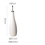 Pote de óleo cerâmico, garrafa de tempero doméstico, azeite, vinagre, dispensador, organizador de cozinha e recipiente de armazenamento, 650ml