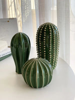 Nordic Ceramic Handicraft Simulation Cactus Ornaments, Arte criativa, Mobiliário doméstico decorativo, Adereços de fotografia, Green Room Decor