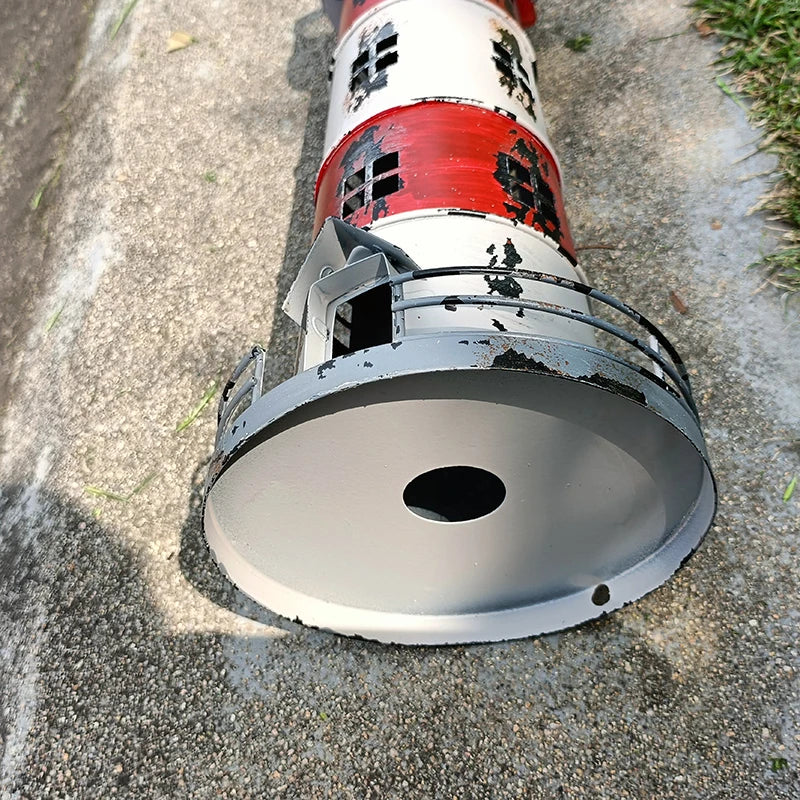 Castiçais retro do ferro forjado do farol, ofício artesanal, mediterrânico, decoração nostálgica criativa, decoração Home