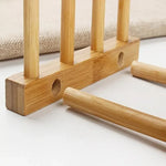 Suporte de Madeira Organizador de Pratos Tampas e Bandejas