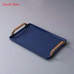 Bandeja retangular plástica de luxo, Bandejas de armazenamento para café, doces, caneca, frutas, sobremesa, festa, casa, organizador de cozinha