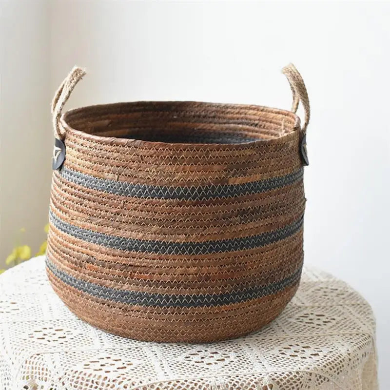 Cesta decorativa de armazenamento para sala de estar, Brinquedos, Cobertores, Suporte de lavanderia para roupas, Crianças