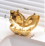 Acessórios do banheiro conjunto de mármore padrão ouro cerâmica creme dental dispensador caixa sabão titular escova de dentes copo do banheiro garrafa loção