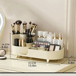 360 graus de rotação desktop caixa armazenamento maquiagem luxo cosméticos skincare batom jóias classificação recipiente organizador doméstico