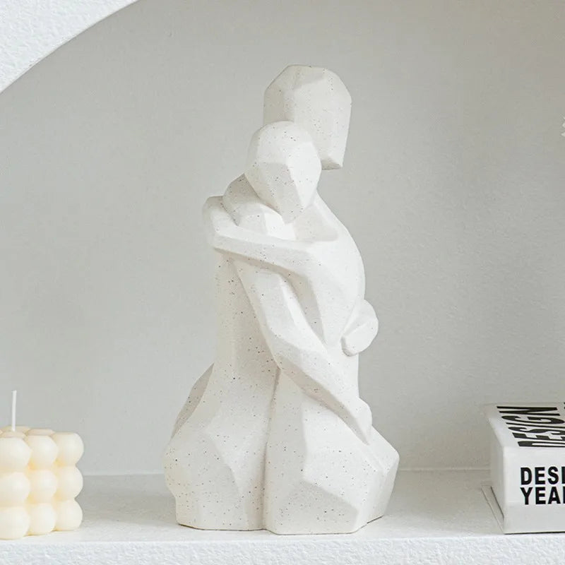Vilead Cerâmica Casal Estátua Amante Figurines, Figurinhas Abstratas, Decoração Nórdica, Presentes De Casamento, Prateleira De Aniversário, Decoração Do Quarto