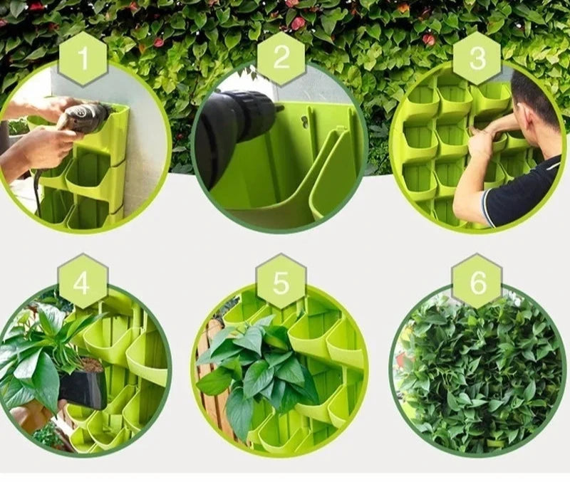 Vaso de Plantas Vertical de Parede