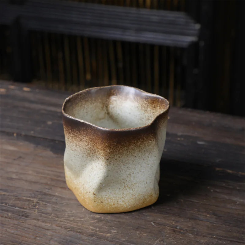 Caneca Retro Irregular Personalizada, Copo De Café Criativo, Cerâmica Grossa Japonesa, Copo De Chá De Cerâmica Multifuncional Do Agregado Familiar