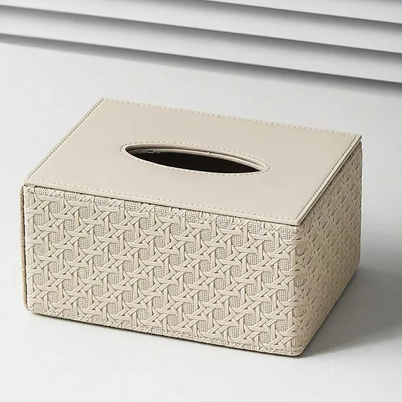 Caixa de tecido simples de luxo leve, sala de estar, mesa de centro, quarto, armazenamento de mesa, enfeites pequenos, decoração de casa