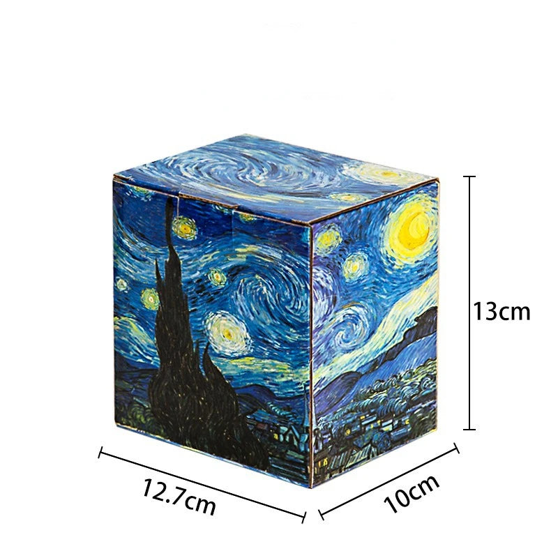 Novo estilo pintados à mão pintura a óleo caneca de café artista céu estrelado cerâmica caneca osso china copo caixa de presente de aniversário de casamento presente