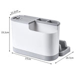 Pote cobrir placa de corte titular faca caixa de armazenamento talheres faca suporte talheres multi função scissor titular cozinha organizador