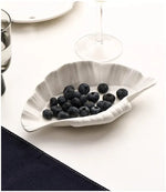 Ahunderjiaz-Placa De Cerâmica De Concha De Creme, Bandeja De Exibição De Jóias, Sala De Estar, Ornamentos Decorativos De Mesa, Decoração De Casa