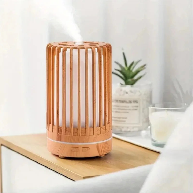 Umidificador De Ar Ultrasônico USB, Difusor De Óleo Essencial, Luzes noturnas coloridas, Máquina De Aromaterapia, Gaiola De Pássaro
