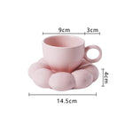 Ahunderjiaz-Modern Cloud Copo De Café De Cerâmica Com Coaster, Utensílios De Cozinha Conjunto, Casa, Escritório, Novo