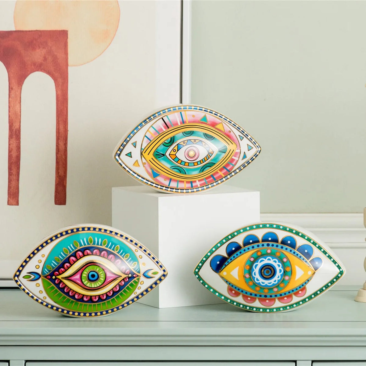 Vilead-boho estatuetas cerâmicas para a decoração home, decoração nórdico nórdico, escultura nórdico nórdico, estilo nórdico