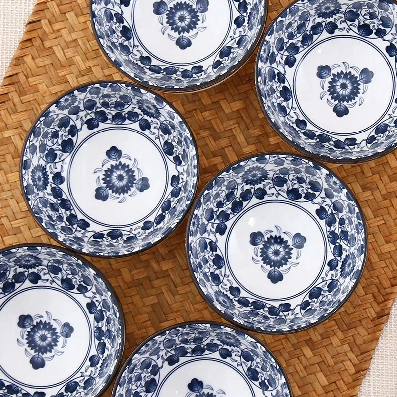Conjunto de tigela de arroz cerâmica japonesa, utensílios de cozinha, adequado para aperitivos e sobremesas, adequado para forno de microondas, tigela de salada