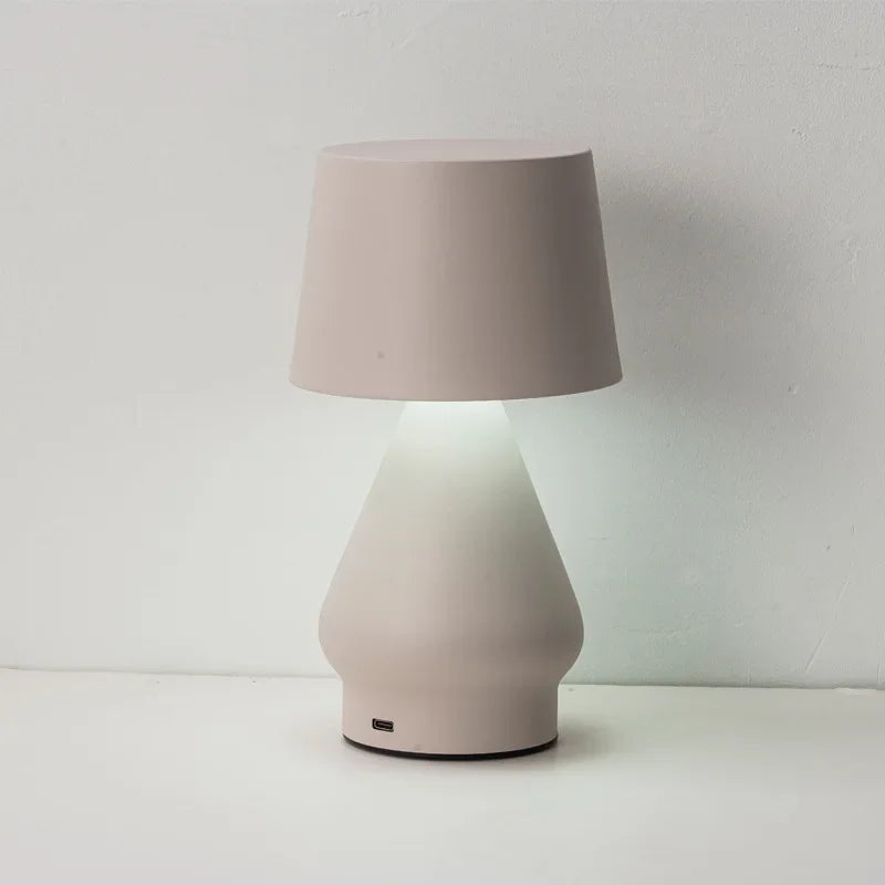 Criativo candeeiro de mesa decoração usb ferro recarregável luz escurecimento para casa interior quarto barra jantar led decoração candeeiro mesa