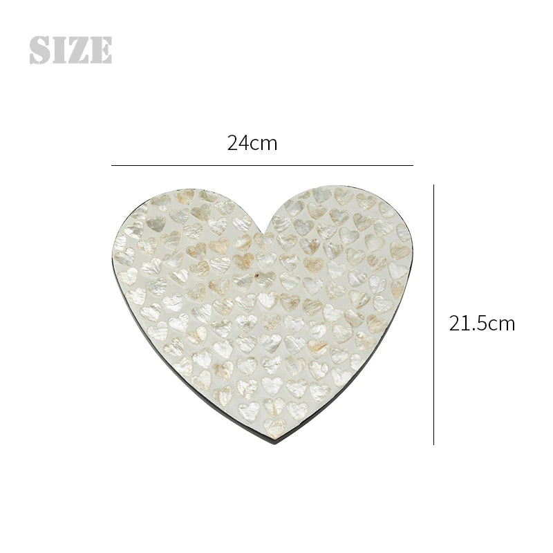 Protetores de Calor, Sala de Estar, Sala de Jantar, Enfeites, Decoração do Lar, Luz, Símbolo do Coração, Concha Natural, Mesa,