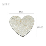 Protetores de Calor, Sala de Estar, Sala de Jantar, Enfeites, Decoração do Lar, Luz, Símbolo do Coração, Concha Natural, Mesa,