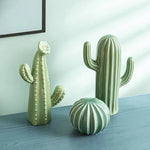 Nordic cerâmica artesanato simulação cactus ornamentos arte decorativa mobiliário doméstico fotografia adereços verde decoração do quarto