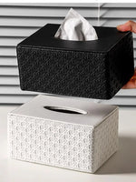 Caixa de tecido simples de luxo leve, sala de estar, mesa de centro, quarto, armazenamento de mesa, enfeites pequenos, decoração de casa